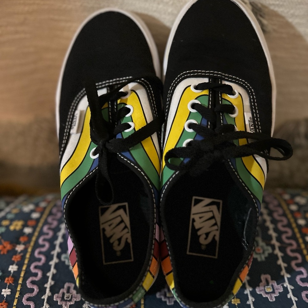 Vans Authentic Rainbow Refract Black Sneakers - M… - image 6